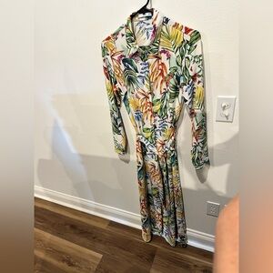 MNG suit Floral Long Sleeve Dress